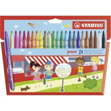 Stabilo Power Pack con 24 Rotuladores de Colores - Punta Media de 2mm - Tinta Lavable - Capuchon Ventilado - Colores Surtidos Stabilo Power Pack con 24 Rotuladores de Colores - Punta Media de 2mm - Tinta Lavable - Capuchon Ventilado - Colores Surtidos
