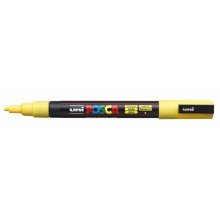 Posca PC-3M Marcador de Pintura - Base al Agua - Punta Conica de 0.9-1.3mm - No Permanente - Resistente a la Luz - Inodoro - Ideal para Carteleria y Decoracion - Color Amarillo (6 uds)