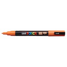 Posca PC-3M Marcador de Pintura - Punta Conica 0.9-1.3mm - Tinta Base al Agua - Resistente a la Luz - Color Naranja (6 uds)