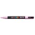 Posca PC-3M Marcador de Pintura - Punta de Poliester Conica 0.9-1.3mm - Tinta Base al Agua - Resistente a la Luz - No Permanente - Color Rosa Claro (6 uds)