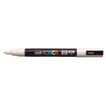 Posca PC-3M Marcador de Pintura - Punta de Poliester Conica 0.9-1.3mm - Tinta Base al Agua - Resistente a la Luz - No Permanente - Color Beige (6 uds)
