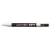 Posca PC-3M Marcador de Pintura - Punta de Poliester Conica 0.9-1.3mm - Tinta Base al Agua - Resistente a la Luz - No Permanente - Color Beige (6 uds)