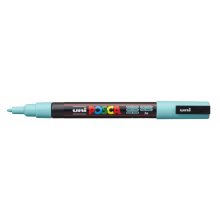 Posca PC-3M Marcador de Pintura - Punta de Poliester Conica 0.9-1.3mm - Tinta Base al Agua - Resistente a la Luz - No Permanente - Ideal para Carteleria y Decoracion - Color Verde Marino (6 uds)