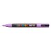 Posca PC-3M Marcador de Pintura Base al Agua - Punta de Poliester Conica 0.9-1.3mm - Ancho de Trazo 0.9-1.3mm - No Permanente - Resistente a la Luz - Inodoro - Ideal para Carteleria y Decoracion - Color Lavanda (6 uds)