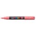 Posca PC-1M Marcador de Pintura - Punta Conica 0.7mm - Tinta Base al Agua - Resistente a la Luz - Color Rosa Coral (6 uds)