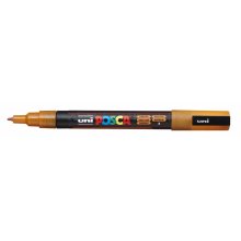 Posca PC-3ML Marcador de Pintura - Punta Conica de Poliester 0.9-1.3mm - Tinta Base al Agua - Resistente a la Luz - Color Naranja (6 uds)