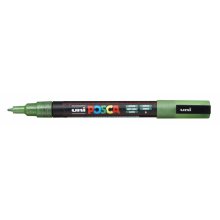 Posca PC-3ML Marcador de Pintura - Base al Agua - Punta Conica de 0.9-1.3mm - No Permanente - Resistente a la Luz - Inodoro - Ideal para Carteleria y Decoracion - Color Verde (6 uds)