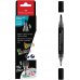 Faber-Castell Shake & Paint Black Edition Rotulador Acrilico Doble Punta - Puntas Redondas de 1mm y 3mm - Tinta Acrilica al Agua - Color Negro