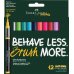 Faber-Castell Multimark Acrylic Brush Dopamin Pack con 12 Rotuladores Acrilicos Punta Pincel - Trazo de 1 a 6mm - Tinta Acrilica a Base de Agua - Colores Surtidos