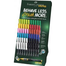 Faber-Castell Multimark Acrylic Brush Expositor con 60 Rotuladores Acrilicos Punta Pincel - Trazo de 1 a 6mm - Tinta Acrilica a Base de Agua - Colores Surtidos