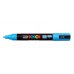 Posca PC-5M Marcador de Pintura - Punta de Bala 1.8-2.5mm - Tinta Base al Agua - Resistente a la Luz - No Permanente - Color Azul Claro (6 uds)