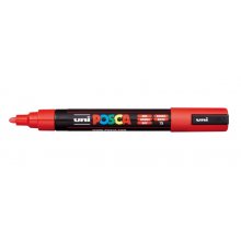 Posca PC-5M Marcador de Pintura - Punta de Poliester 1.8-2.5mm - Tinta Base al Agua - Resistente a la Luz - No Permanente - Color Rojo (6 uds)