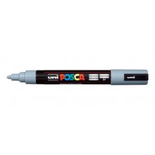 Posca PC-5M Marcador de Pintura - Punta de Poliester 1.8-2.5mm - Tinta Base al Agua - Resistente a la Luz - No Permanente - Color Gris (6 uds)