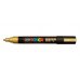 Posca PC-5M Marcador de Pintura - Punta de Poliester 1.8-2.5mm - Tinta Base al Agua - Resistente a la Luz - Color Oro (6 uds)