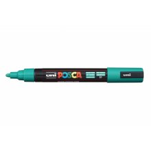 Posca PC-5M Marcador de Pintura - Punta de Poliester 1.8-2.5mm - Tinta Base al Agua - Resistente a la Luz - No Permanente - Color Verde Esmeralda (6 uds)