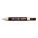 Posca PC-5M Marcador de Pintura - Punta de Poliester 1.8-2.5mm - Tinta Base al Agua - Resistente a la Luz - Color Beige (6 uds)
