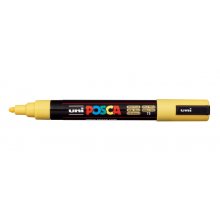 Posca PC-5M Marcador de Pintura - Punta de Poliester 1.8-2.5mm - Tinta Base al Agua - Resistente a la Luz - No Permanente - Color Amarillo Pajizo (6 uds)