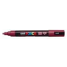 Posca PC-5M Marcador de Pintura - Punta de Poliester 1.8-2.5mm - Tinta Base al Agua - Resistente a la Luz - No Permanente - Color Rojo Vino (6 uds)