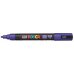 Posca PC-5M Marcador de Pintura - Punta de Bala 1.8-2.5mm - Tinta Base al Agua - Resistente a la Luz - Color Azul Prusia (6 uds)
