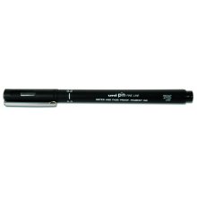 Uni-ball PIN02-200(S) Rotulador Calibrado - Punta Poliacetal 0.2mm - Tinta Pigmentada Resistente al Agua y Luz - Ideal para Dibujo Profesional y Escritura - Color Negro (12 uds)