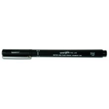 Uni-ball PIN03-200(S) Rotulador Calibrado - Punta Poliacetal 0.3mm - Ancho de Trazo 0.3mm - Tinta Resistente al Agua y Luz - Color Negro (12 uds)