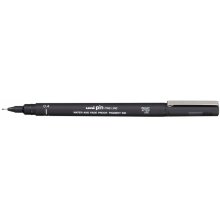 Uni-ball PIN04-200(S) Rotulador Calibrado - Punta Poliacetal 0.4mm - Tinta Pigmentada Resistente al Agua y Luz - Color Negro (12 uds)