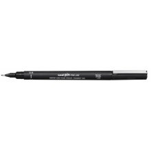 Uni-ball PIN Rotulador Calibrado 06 - Punta Poliacetal 0.6mm - Tinta Resistente al Agua y Luz - Color Negro (12 uds)