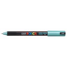 Posca PC-1MR Marcador de Pintura - Punta Roller de Fibra 0.7mm - Tinta Pigmentada Base al Agua - Resistente a la Luz - Color Verde Metálico (6 uds)