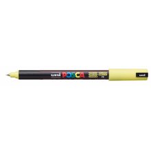 Posca PC-1MR Marcador de Pintura - Punta Roller de Fibra 0.7mm - Tinta Pigmentada Base al Agua - Linea Extrafina - Resistente a la Luz - Color Amarillo Sol (6 uds)