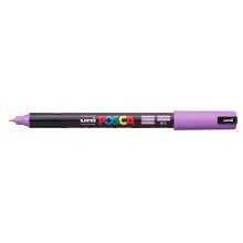 Posca PC-1MR Marcador de Pintura - Punta Roller de Fibra 0.7mm - Tinta Pigmentada Base al Agua - Resistente a la Luz - No Permanente - Color Lavanda (6 uds)