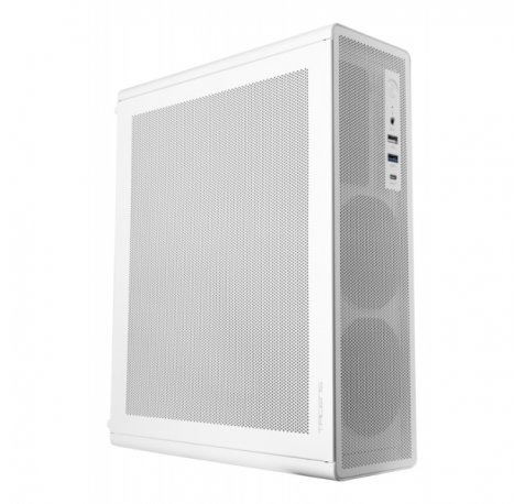 Tacens Aerom Slim 500 Caja Minitorre Ultra Compacta Micro ATX - Ventilador FDB de 90mm - Fuente de Alimentacion TFX 500W - Panel Frontal y Lateral de Malla - Puerto USB-A/USB-C/Audio - 334x272x102mm - Color Blanco