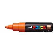 Posca PC-7M Marcador de Pintura - Punta de Bala 4.5-5.5mm - Tinta Base al Agua - Resistente a la Luz - Color Naranja (6 uds)