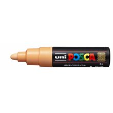 Posca PC-7M Marcador de Pintura - Punta de Bala 4.5-5.5mm - Tinta Base al Agua - Resistente a la Luz - No Permanente - Color Naranja Claro (6 uds)
