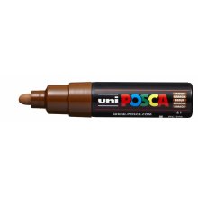 Posca PC-7M Marcador de Pintura - Punta de Bala 4.5-5.5mm - Tinta Base al Agua - Resistente a la Luz - Color Marrón (6 uds)