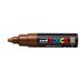 Posca PC-7M Marcador de Pintura - Punta de Bala 4.5-5.5mm - Tinta Base al Agua - Resistente a la Luz - Color Marrón (6 uds)