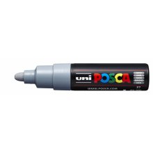 Posca PC-7M Marcador de Pintura - Punta de Bala 4.5-5.5mm - Tinta Base al Agua - Resistente a la Luz - Color Gris (6 uds)