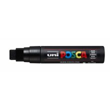Posca PC-17K Marcador de Pintura - Punta de Poliester Biselada 15mm - Ancho de Trazo Muy Grueso - Tinta Base al Agua - Resistente a la Luz - Color Negro (5 uds)
