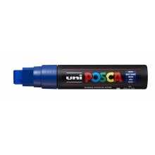 Posca PC-17K Marcador de Pintura - Punta Biselada de Poliester 15mm - Ancho de Trazo Muy Grueso - Tinta Base al Agua - No Permanente - Resistente a la Luz - Color Azul (5 uds)