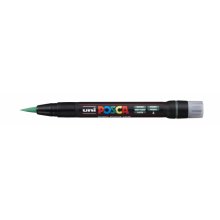Posca PCF-350 Marcador de Pintura - Punta Acrilica Estilo Pincel - Tinta Pigmentada Base al Agua - Resistente a la Luz - No Permanente - Color Verde (5 uds)