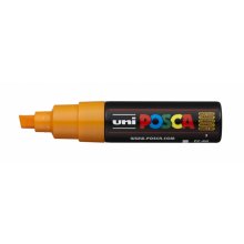 Posca PC-8K Marcador de Pintura Base al Agua - Punta Biselada Acrilica 8mm - Linea Gruesa - Resistente a la Luz - No Permanente - Color Naranja Medio (6 uds)