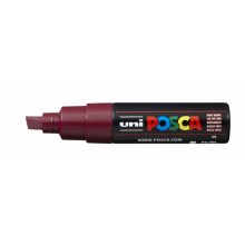Posca PC-8K Marcador de Pintura - Punta Biselada Acrilica 8mm - Tinta Base al Agua - No Permanente - Resistente a la Luz - Color Rojo Vino (6 uds)