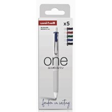 Uni-ball UMN-S-07 Pack de 5 Boligrafos de Tinta Gel - Punta de Bola 0.7mm - Escritura Ultra Fluida - Agarre Suave y Comodo - Color Surtido