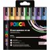 Posca PC-5M/8C Estuche de 8 Marcadores de Pintura - Punta de Bala 1.8-2.5mm - Tinta Base al Agua - Resistente a la Luz - No Permanente - Colores Pastel Surtidos