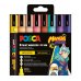 Posca Manga Hero Edicion Limitada PC-5M Pack con 8 Marcadores de Pintura - Punta de Bala 1.8-2.5mm - Tinta Base al Agua - Resistente a la Luz - No Permanente - Colores Pastel Surtidos