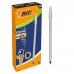 Bic Cristal Glace Boligrafo de Bola - Cuerpo Opaco en Color Plata Mate - Punta Redonda de 1mm - Trazo 0.4mm - Tinta con Base de Aceite - Color de la Tinta Negro (20 uds)