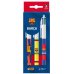 Bic 4 Colours BarÃ§a Pack con 3 Boligrafos de Bola Retractil - 3 DiseÃ±os Diferentes - Punta Media de 1.0mm