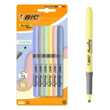 Bic Highlighter Grip Pastel Pack con 6 Marcadores Fluorescentes Pastel - Punta Biselada - Trazo entre 1.60 y 3.30 mm - Grip Texturizado - Colores Surtidos Bic Highlighter Grip Pastel Pack con 6 Marcadores Fluorescentes Pastel - Punta Biselada - Trazo entre 1.60 y 3.30 mm - Grip Texturizado - Colores Surtidos