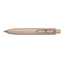 Uni-ball One P Boligrafo Retractil con Punta Fina 0.5mm - Agarre Suave y Comodo - Tinta Color Negro - Cuerpo de Color Marron Cafe (5 uds)