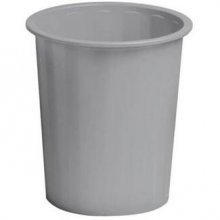 Faibo Papelera con Capacidad de 14L - Fabricada en Polipropileno - Paredes Cerradas - Apilable - Color Gris