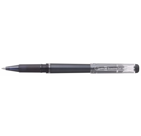 Uni-ball UF-222 Roller de Gel Borrable - Punta de Bola 0.7mm - Tinta Termosensible - Doble Goma Borradora - Color Negro (12 uds)